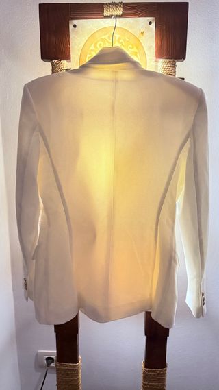 Americana Zara Blanca Mujer Talla M