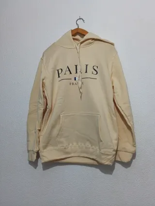 Sudadera con capucha beige Paris