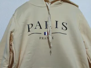 Sudadera con capucha beige Paris