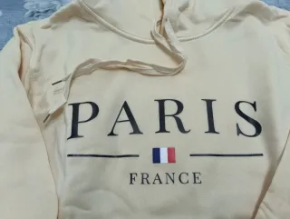 Sudadera con capucha beige Paris