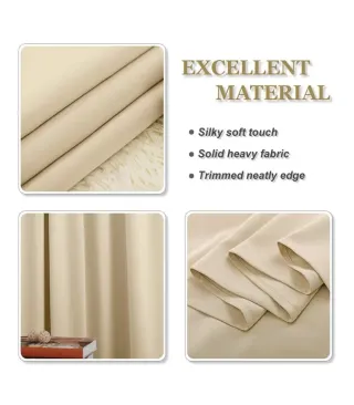 Cortinas Beige (2 Piezas) Termica.