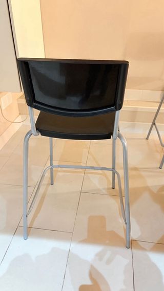 Juego de 2 Sillas Altas Negras