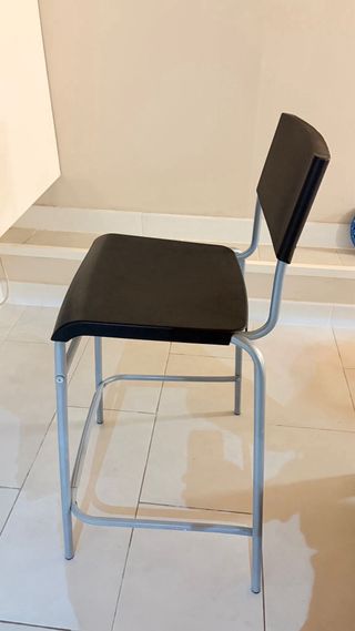 Juego de 2 Sillas Altas Negras