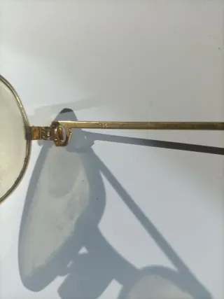 Gafas Vintage cartier Romance Santos 1986 Oro/Ama