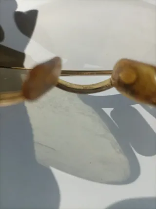 Gafas Vintage cartier Romance Santos 1986 Oro/Ama