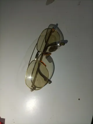 Gafas Vintage cartier Romance Santos 1986 Oro/Ama