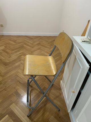 Sillas altas de barra madera y metal