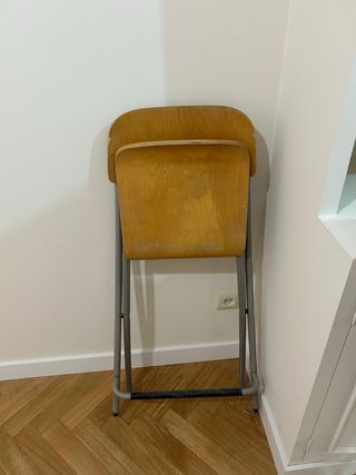 Sillas altas de barra madera y metal