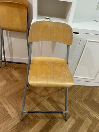 Sillas altas de barra madera y metal