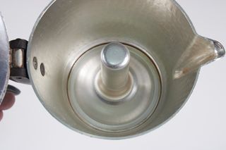 Caffettiera Moka Rapid martellata anni '50