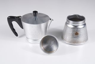 Caffettiera Moka Rapid martellata anni '50