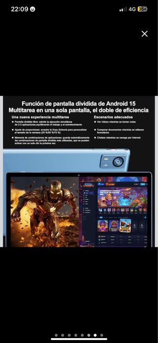 NUEVA Tablet Android 15 10 30GB RAM+128GB ROM