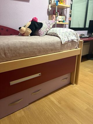 Cama nido 90cm con 2 cajones