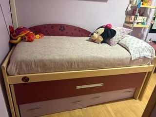 Cama nido 90cm con 2 cajones
