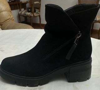 Botín ante sintético mujer negro