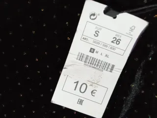 Top negro lentejuelas una manga