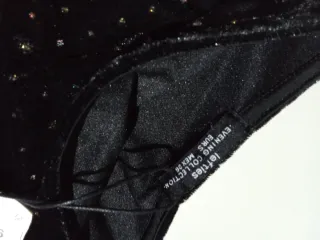 Top negro lentejuelas una manga