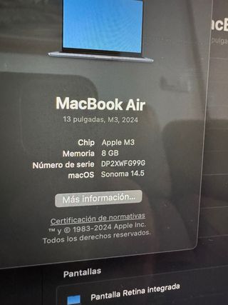 MacBook Air M3 Gris Espacial