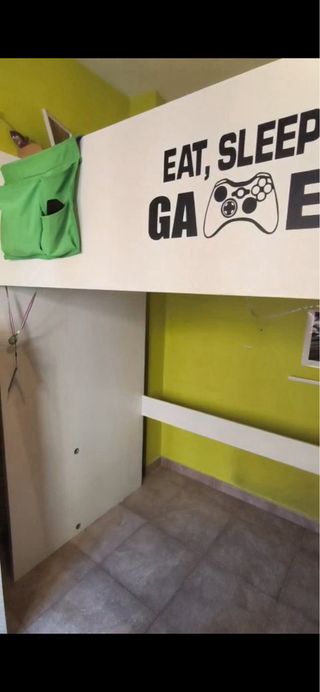 Cama alta IKEA niños blanca