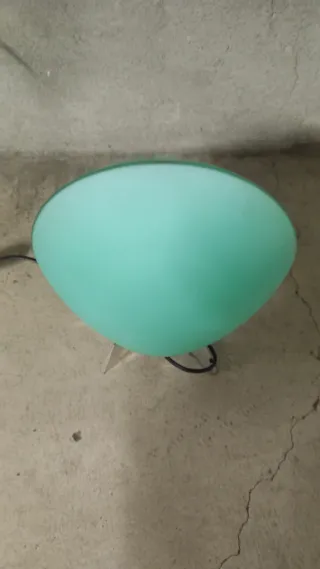 Lampada design anni '80 vetro e plastica