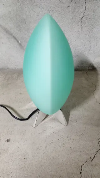 Lampada design anni '80 vetro e plastica