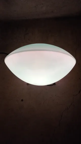 Lampada design anni '80 vetro e plastica