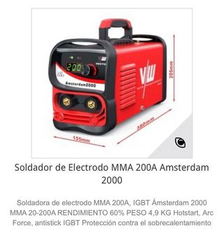 Soldador MMA 200A Amsterdam 2000