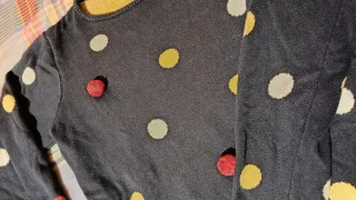 Jersey niña azul marino con topos