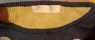 Jersey niña azul marino con topos