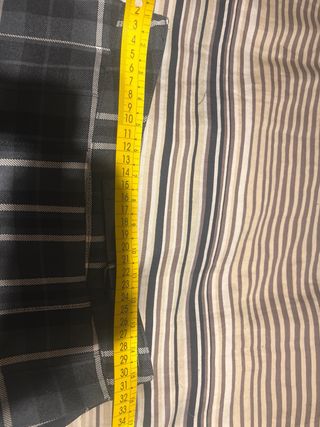 Falda pantalón cuadros gris y blanco