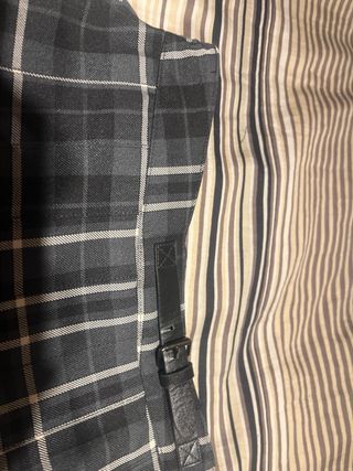 Falda pantalón cuadros gris y blanco