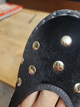 Manoletinas terciopelo negro tachuelas 40 nuevas