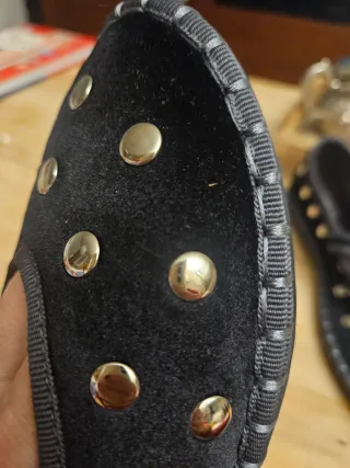 Manoletinas terciopelo negro tachuelas 40 nuevas