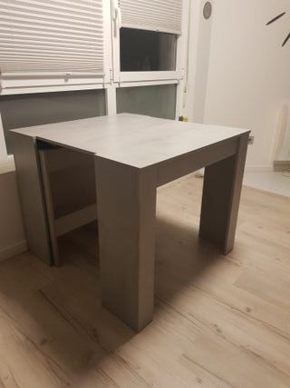 Mesa comedor extensible gris