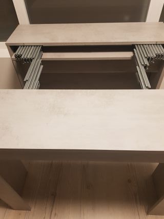Mesa comedor extensible gris