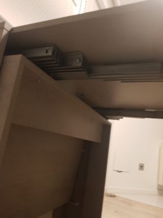 Mesa comedor extensible gris