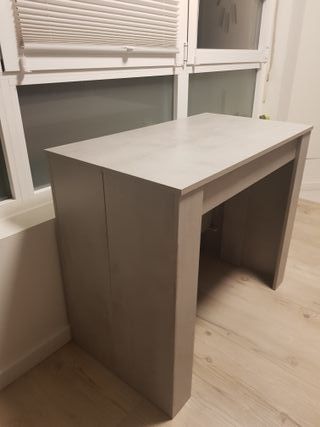 Mesa comedor extensible gris
