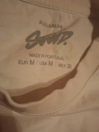 Camiseta Pull&Bear Beige con Cerezas