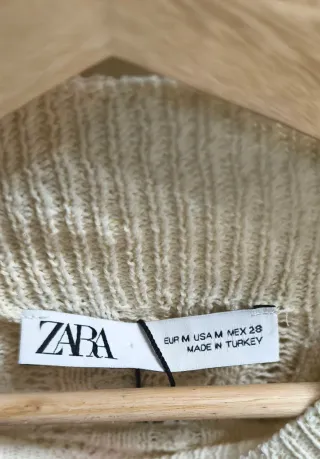 Jersey crop punto crudo volantes