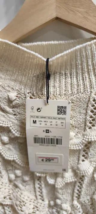 Jersey crop punto crudo volantes