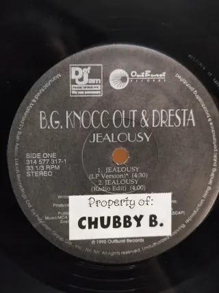 Vinilo Rap BG Knocc Out & Dresta - Jealousy 12