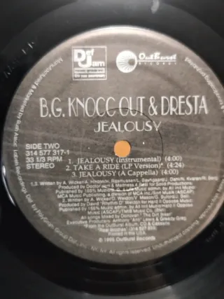 Vinilo Rap BG Knocc Out & Dresta - Jealousy 12