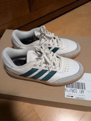 Tenis Adidas Hombre Blancos y Verdes