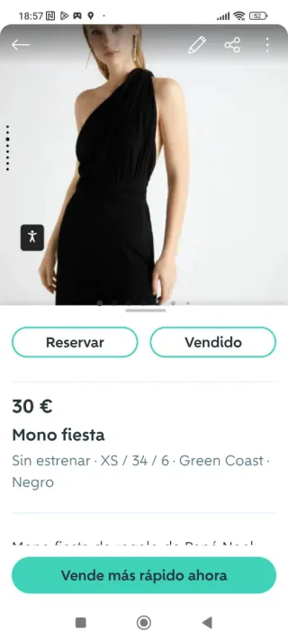 Mono de fiesta negro