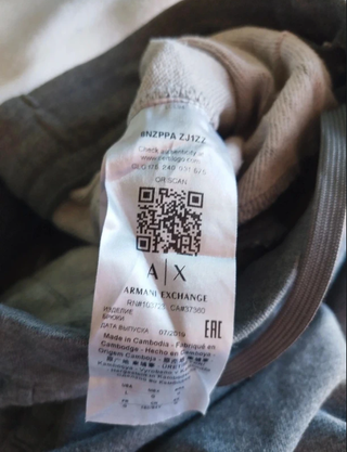 Chándal Armani Gris Logo Blanco Talla L