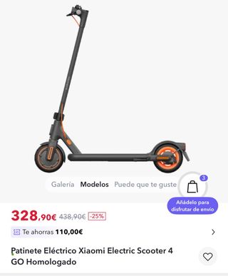 Patinete Eléctrico Xiaomi Electric Scooter 4 GO