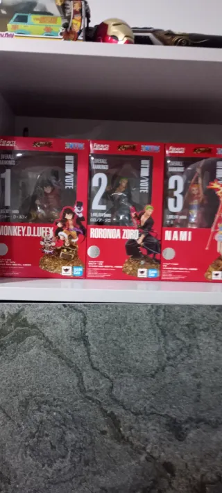 Tris Statue Nami Zoro e luffy One Piece Figuarts