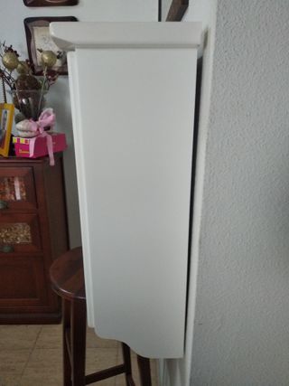 Espejo y Mueble Auxiliar pared Baño Blanco