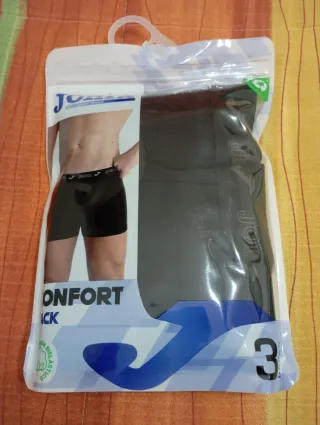 Pack 3 Calzoncillos Boxer Joma Negro Talla M.
