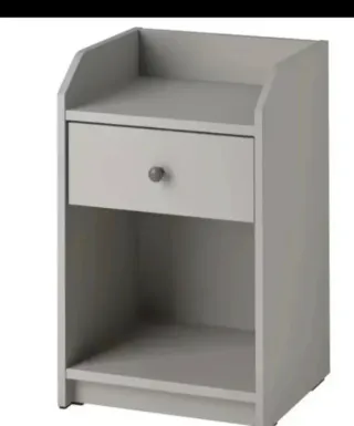 Mesita de noche gris de madera,dos por 50